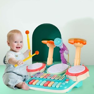 اسباب بازی درام و پیانو با میکروفن مدل Drum and Piano Toy