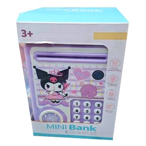 گاوصندوق اثر انگشتی رمز دار باتری خور طرح کرومی مدل MINI BANK 313_اسباب بازی