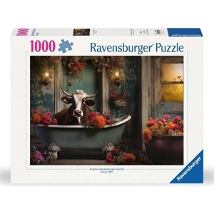 پازل 1000 قطعه راونزبرگر Ravensburger طرح گاو در حمام_اسباب بازی