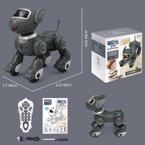 سگ رباتیک هوشمند طوسی با سنسور و کنترل مدل Programmable Robot Dog Toy 1536_اسباب بازی