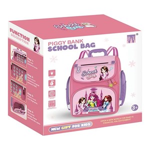 قلک مدل كوله پشتي رمزدار موزیکال طرح پرنسس School Bag Cash Box Musical_اسباب بازی