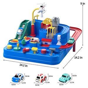 کیت ماشین بازی همراه با هلیکوپتر و 2 عدد ماشین_اسباب بازی