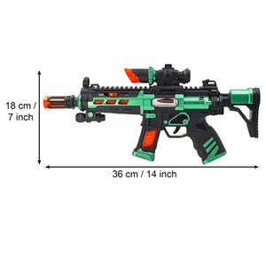تفنگ اسباب بازی موزیکال چراغدار مدل JQ883A_اسباب بازی
