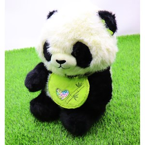 عروسک پولیشی اورجینال پاندا با پیشبند 30 سانتی_اسباب بازی