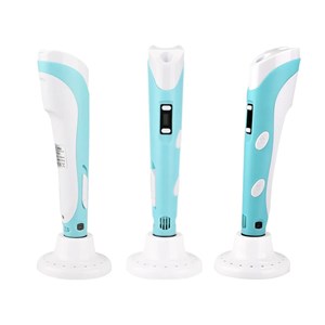 قلم طراحی سه بعدی با نمایشگر LCD و 3 عدد فیلامنت PLA رنگ آبی_اسباب بازی