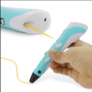 قلم طراحی سه بعدی با نمایشگر LCD و 3 عدد فیلامنت PLA رنگ آبی_اسباب بازی