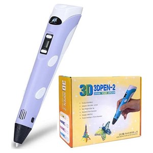 قلم طراحی سه بعدی با نمایشگر LCD و 3 عدد فیلامنت PLA رنگ بنفش_اسباب بازی
