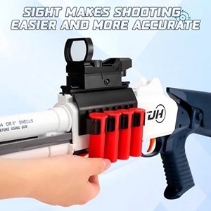 تفنگ اسباب بازی دولول پوکه پران تیر اسفنجی مدل Soft Bullet Toy Gun 2027_اسباب بازی