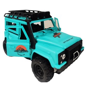 ماشین کنترلی شارژی جیپ آفرود چراغدار Crazy Go رنگ آبی_اسباب بازی