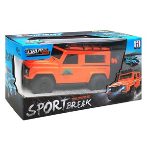 ماشین کنترلی شارژی جیپ آفرود چراغدار Crazy Go رنگ نارنجی_اسباب بازی