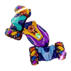 ماشین کنترلی شارژی کرمی دو حالته دودزا و چراغدار آکروباتیک 4WD با قابلیت چرخش 360 درجه_اسباب بازی