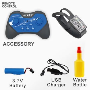 ماشین کنترلی شارژی کرمی دو حالته دودزا و چراغدار آکروباتیک 4WD با قابلیت چرخش 360 درجه_اسباب بازی