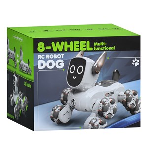 ربات اسباب بازی سگ کنترلی هوشمند با هشت‌ چرخ و چرخش 360 درجه مدل JJRC Q193_اسباب بازی
