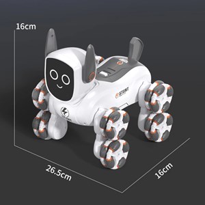 ربات اسباب بازی سگ کنترلی هوشمند با هشت‌ چرخ و چرخش 360 درجه مدل JJRC Q193_اسباب بازی