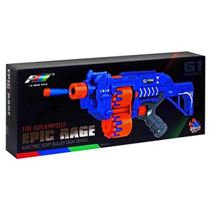 تفنگ اسباب بازی مسلسل تیر اسفنجی مدل Epic Rage gun G1
