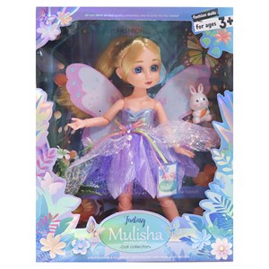 عروسک باربی تمام مفصلی 30 سانتی با لباس فرشته کد 161_اسباب بازی