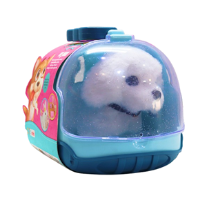 سگ خانگی به همراه قفس و وسایل آرایشی رنگ سفید کد 1059_اسباب بازی