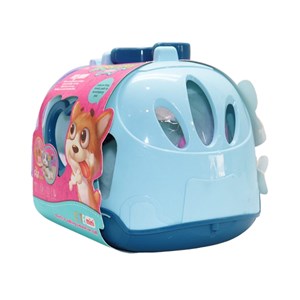 سگ خانگی به همراه قفس و وسایل آرایشی رنگ سفید کد 1059_اسباب بازی