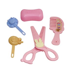 گربه خانگی به همراه قفس و وسایل آرایشی رنگ سفید کرم کد 1062_اسباب بازی