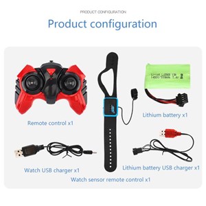 ربات اسباب بازی سگ هوشمند با دو کنترل دستی و مچی در سه رنگ مدل Stunt RC Robot Dog 666-800A