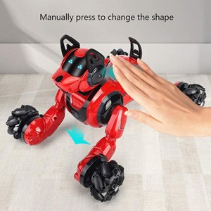 ربات اسباب بازی سگ هوشمند با دو کنترل دستی و مچی در سه رنگ مدل Stunt RC Robot Dog 666-800A