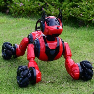 ربات اسباب بازی سگ هوشمند با دو کنترل دستی و مچی در سه رنگ مدل Stunt RC Robot Dog 666-800A