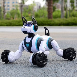 ربات اسباب بازی سگ هوشمند با دو کنترل دستی و مچی در سه رنگ مدل Stunt RC Robot Dog 666-800A