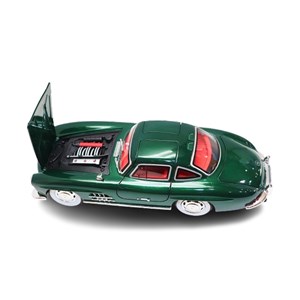 ماشین فلزی کلاسیک بنز دودزا با چراغ‌ و درب‌ های بازشو رنگ سبز_اسباب بازی