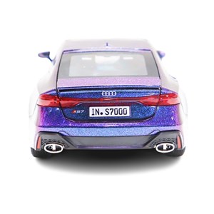 ماشین فلزی آئودی موزیکال با چراغ، کمک‌ فنر و درب‌ های بازشو رنگ بنفش_اسباب بازی