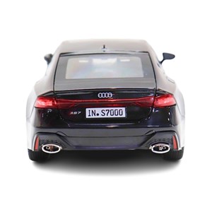 ماشین فلزی آئودی موزیکال با چراغ، کمک‌ فنر و درب‌ های بازشو رنگ مشکی_اسباب بازی