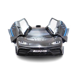 ماشین فلزی بنز موزیکال با چراغ، کمک‌ فنر و درب‌ های بازشو رنگ مشکی_اسباب بازی