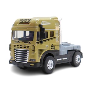 ماشین تریلی فلزی موزیکال با چراغ روشن و کانکس بازشو_اسباب بازی