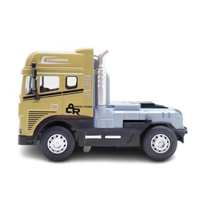 ماشین تریلی فلزی موزیکال با چراغ روشن و کانکس بازشو_اسباب بازی