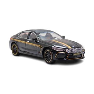 ماشین فلزی BMW موزیکال با چراغ، کمک فنر و درب های بازشو رنگ مشکی_اسباب بازی