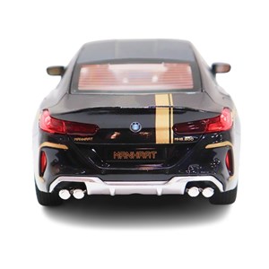 ماشین فلزی BMW موزیکال با چراغ، کمک‌ فنر و درب‌ های بازشو رنگ مشکی_اسباب بازی