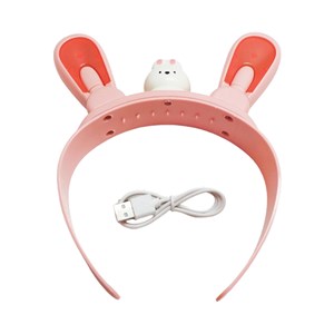 تل سر خرگوشی شارژی موزیکال چراغدار با گوش‌ های متحرک مدل 85039_اسباب بازی