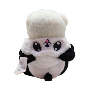 عروسک پولیشی اورجینال خرس کلاه دار مشکی 26 سانتی_اسباب بازی