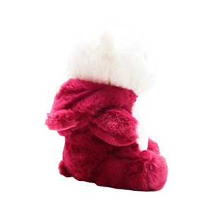 عروسک پولیشی اورجینال خرس کلاه دار سرخابی 26 سانتی_اسباب بازی