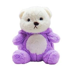عروسک پولیشی اورجینال خرس کلاه دار بنفش 26 سانتی_اسباب بازی