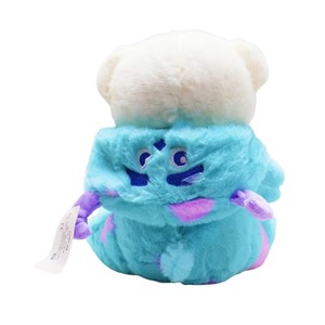 عروسک پولیشی اورجینال خرس کلاه دار آبی فیروزه ای 26 سانتی_اسباب بازی