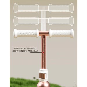 اسکوتر تاشو چراغدار با ترمز عقب و بدنه آلومینیومی رنگ سفید_اسباب بازی