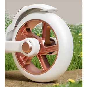 اسکوتر تاشو چراغدار با ترمز عقب و بدنه آلومینیومی رنگ سفید_اسباب بازی