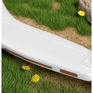 اسکوتر تاشو چراغدار با ترمز عقب و بدنه آلومینیومی رنگ سفید_اسباب بازی