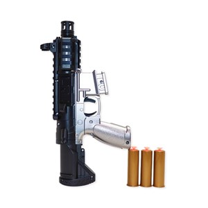 تفنگ اسباب بازی تک تیرانداز پوکه پران تیر اسفنجی رنگ مشکی مدل 098_اسباب بازی