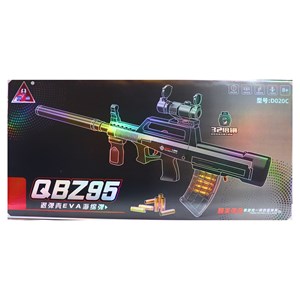 تفنگ اسباب بازی تک تیرانداز پوکه پران تیر اسفنجی با دوربین مدل QBZ95 D020_اسباب بازی