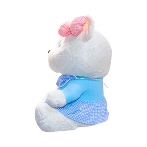 عروسک پولیشی اورجینال خرس پاپیون صورتی 52 سانتی_اسباب بازی