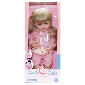 عروسک سیلیکونی دختر بچه 50 سانتی سخنگو با لباس زمستانی_اسباب بازی