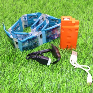 تفنگ اسباب بازی شارژی تیر ژله ای با نور LED و صدای شلیک مدل FNP90_اسباب بازی