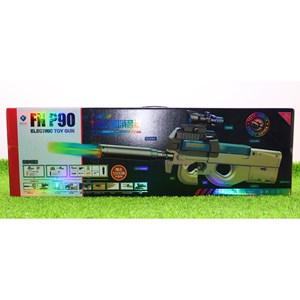 تفنگ اسباب بازی شارژی تیر ژله ای با نور LED و صدای شلیک مدل FNP90 SY509C_اسباب بازی