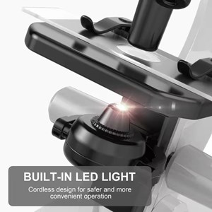 میکروسکوپ آموزشی با بزرگنمایی 100 تا 1200 برابر چراغدار مدل 1012A1_اسباب بازی